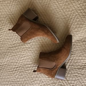 A New Day Target suede booties cognac camel